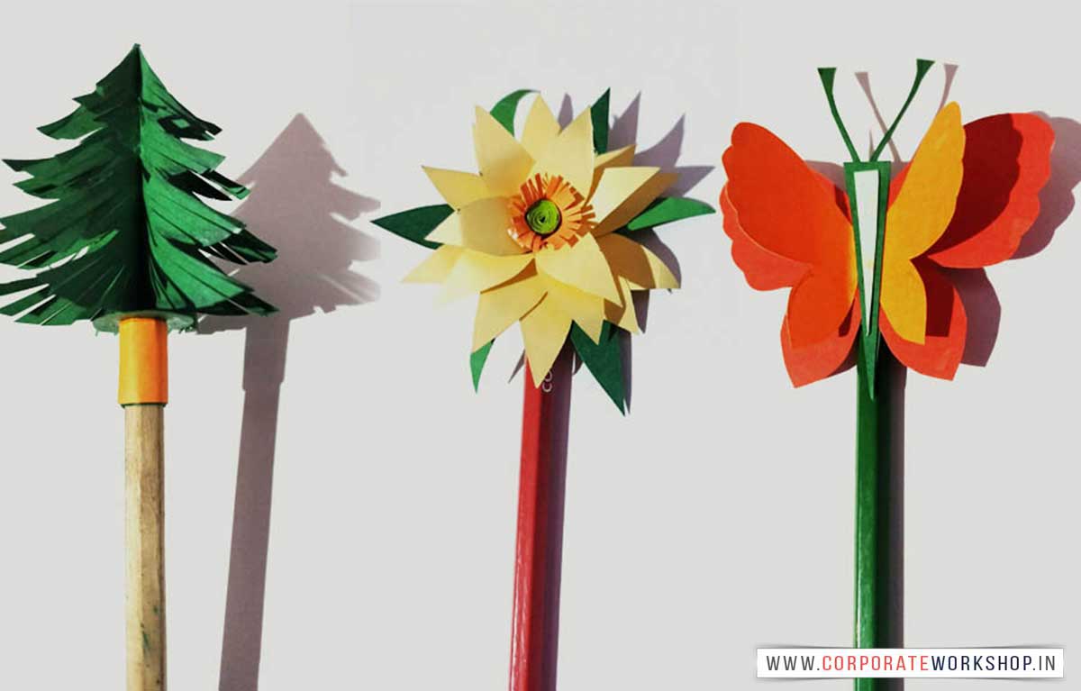 Pencil Topper Workshop for Corporate Employees and Children, Art & Craft Activities for Kids in Delhi, Gurgaon, Gurugram, Noida, Chandigarh, Mumbai, India