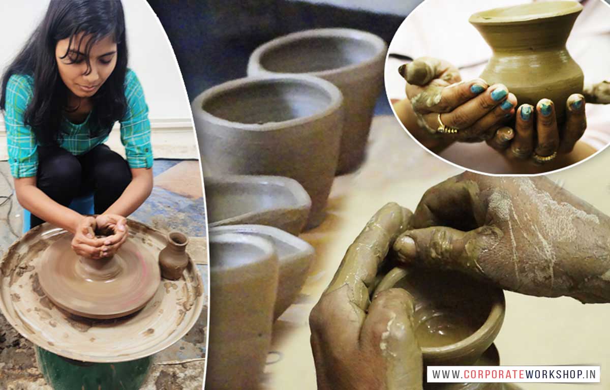 Pottery Making Workshop for Corporate Employees and Children, Art & Craft Activities for Kids in Delhi, Gurgaon, Gurugram, Noida, Chandigarh, Mumbai, India