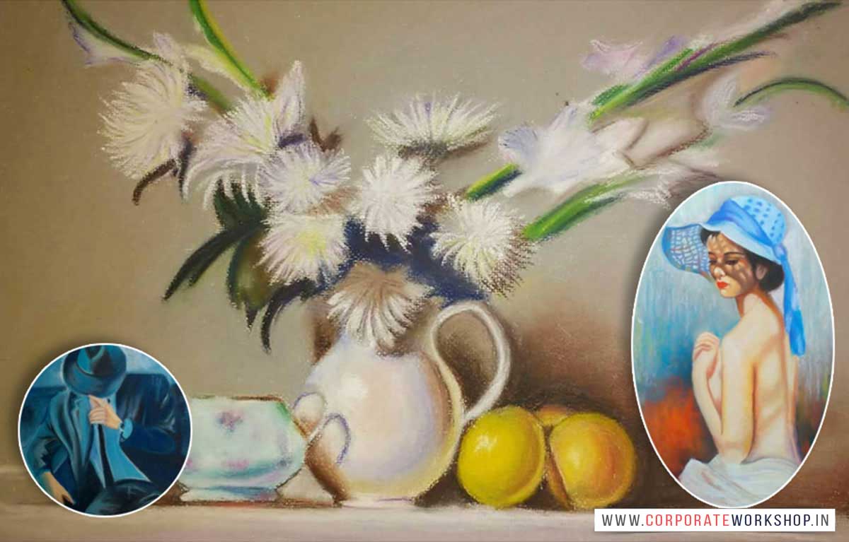 Soft Pastel Painting Workshop for Corporate Employees in Delhi, Gurgaon, Gurugram, Noida, Chandigarh, Mumbai, India