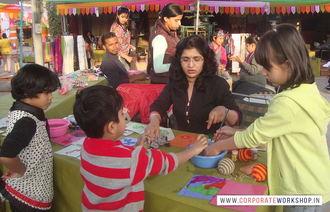 corporate workshop, drawing, painting, art & craft workshop and activities for corporate empoyees, art and craft stall in malls, fair, fun activities for corporate empolyees, kids, schools, colleges, ngo, art & craft activities for employees